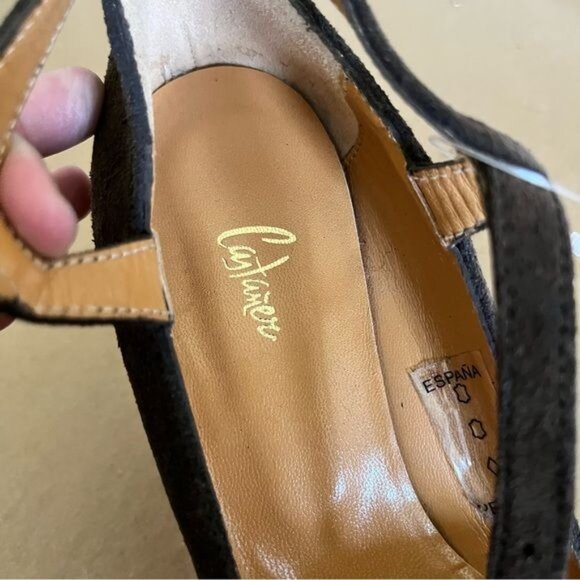 Castaner Wedge Rubber Suede Maryjane Platform Heels - Picture 8 of 9